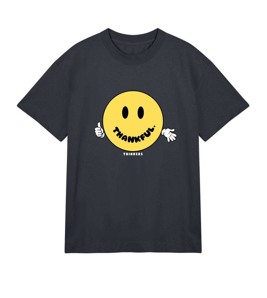 Thankful 'Smiley' Tee - Black