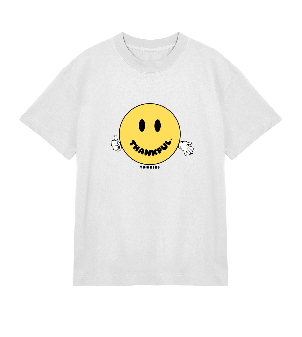 Thankful 'Smiley' Tee - White